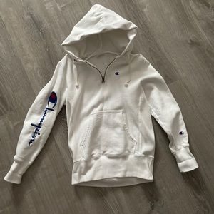 white champion quarter zip